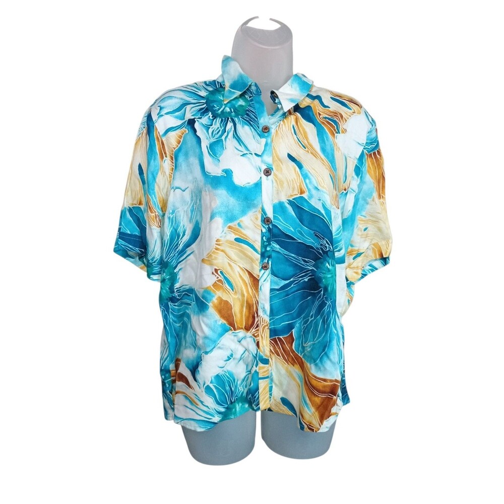 Vintage Jamaica Bay 100% Rayon Hawaiian Shirt Size M